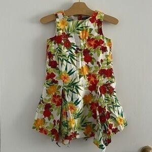 Gap Dress 5T Floral Sleeveless Uneven Hem
